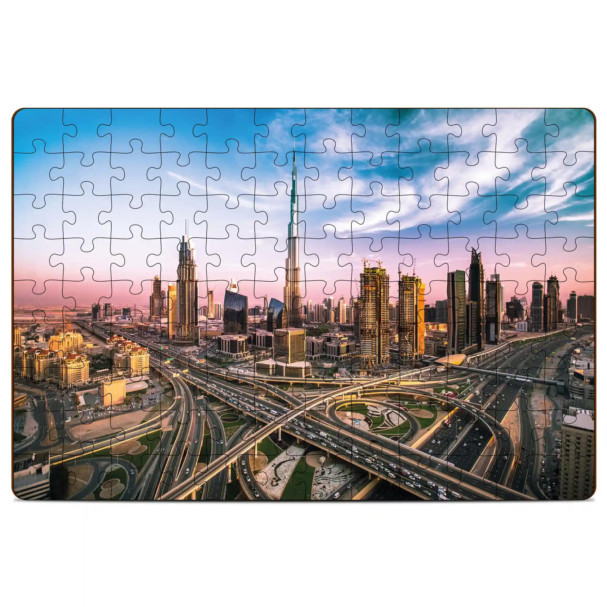 Mini Leaves Dubai Skyline Jigsaw Puzzle 108 Piece for Kids & Adults