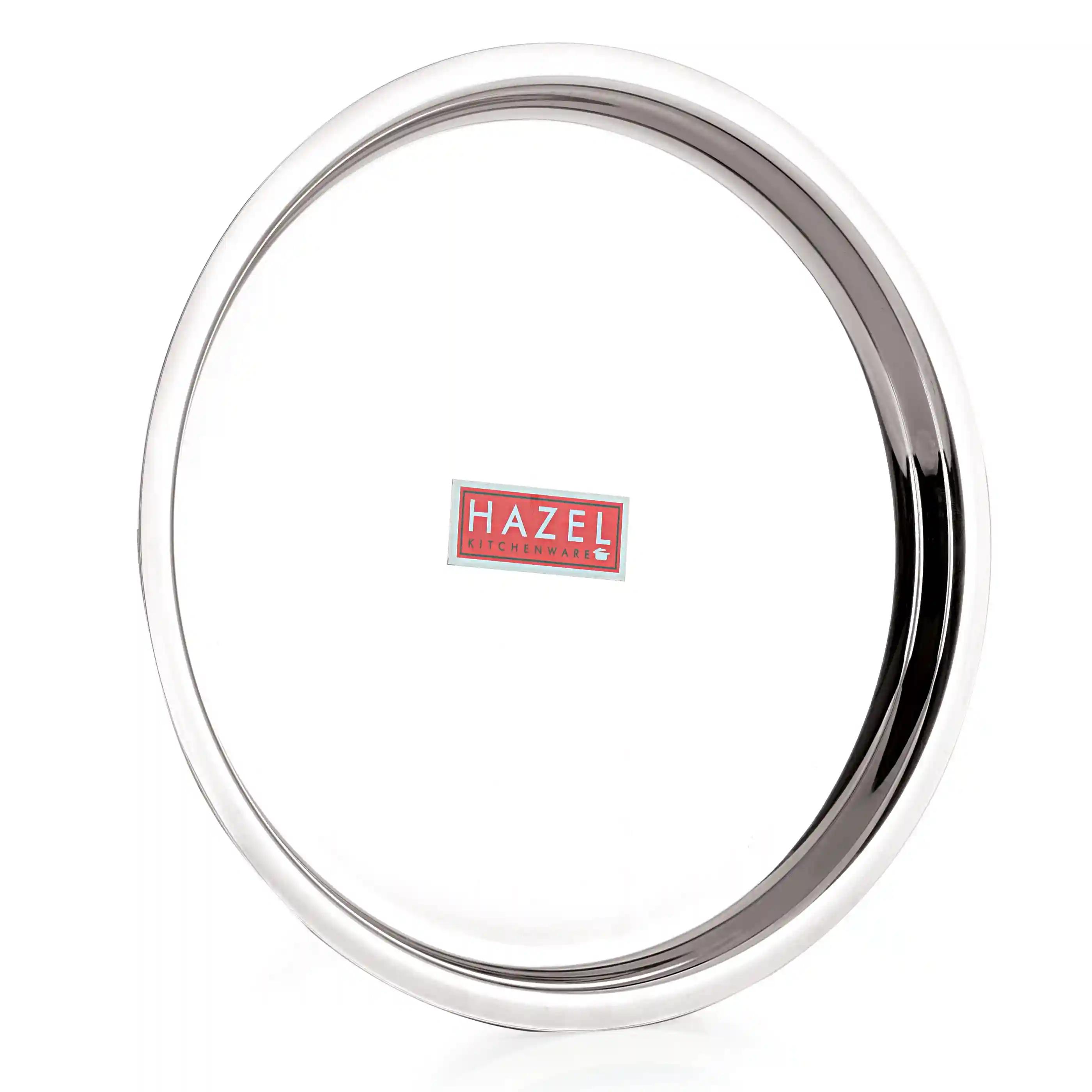 HAZEL Stainless Steel Plates Set | Premium Mirror Finish Thali Set Stainless Steel | Heavy Gauge Steel Plates Set for Dinner & Lunch Set