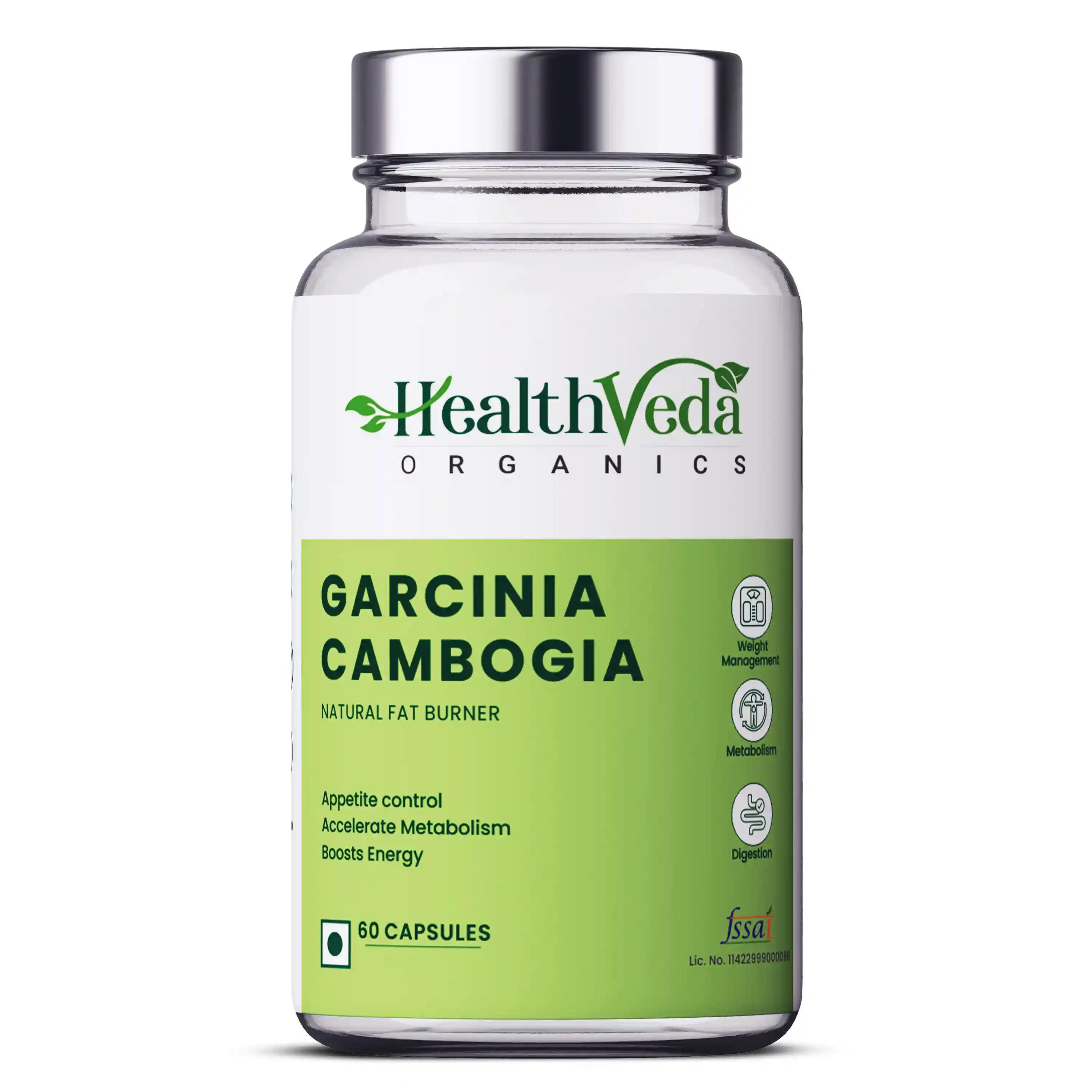 Health Veda Organics Plant Based Garcinia Cambogia for Weight Management & Healthy Metabolism, 60 Veg Capsules