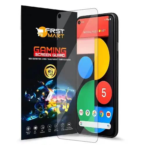 FIRST MART Gaming Screen Protector for Google Pixel 5 5G (6 Inch) Crystal Clear Impossible Fiber Case Friendly Protection with Easy Installation Kit| Gaming Crystal Clear