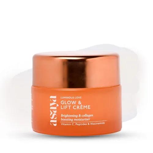 Asaya Vitamin C Moisturizer | With Niacinamide & Peptides For Hydration | Glow Moisturizer For Barrier Repair & Even Tone | Visibly Brightens, Boosts Collagen | All Dry & Oily Skin Types | 50g