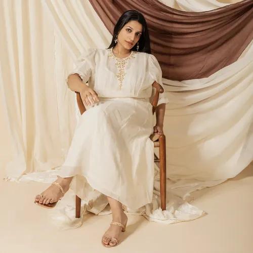 Kurti Dress In Pearl White