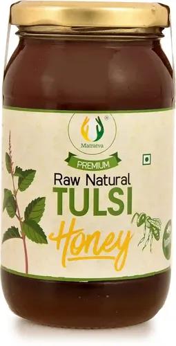 MATRATVA Pure Tulsi Honey 1 Kg | Healthy Original Raw Natural Basil Honey | Unfiltered, Unprocessed & Unpasteurized Raw Tulsi Honey | No Artificial Flavour, Colour, Sugar or Preservatives (1 Kg)