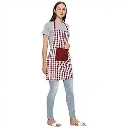 YOUTH ROBE - Premium Brand Cotton Apron with Front Center Pocket And Adjustable Closer (Pack Of 1) Design 8