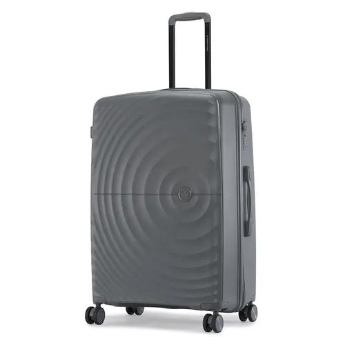 Nasher Miles Seattle Hard-Sided Polypropylene Cabin Luggage Grey 20 inch |55cm Trolley Bag Suitcase