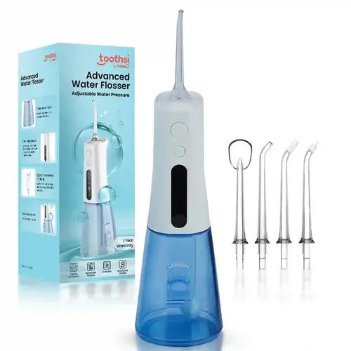 TOOTHSI Dental Water Flosser for Teeth | With Normal, Point & Pulse Mode | Oral Care | Dental Flosser | Rechargeable & Compact | Teeth Cleaner | Flosser Dental Kit | 300ml Water Capacity