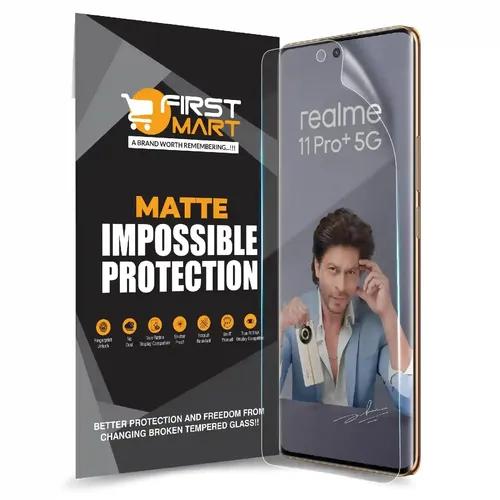 FIRST MART Screen Protector for Realme 11 Pro Plus 5G - Nanofiber Unbreakable Membrane Case Friendly Full Edge to Edge Screen Coverage & Installation Kit (Matte)