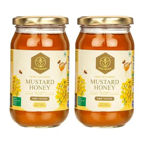 Shiva Organic Natural Nector Mustard Honey 1kg | 100% Natural Unrocessed I No Added Sugar, Flavour, Colour I Sourced Ethically from Natural Nector Hilly forest - Boost Energy, Immunity |