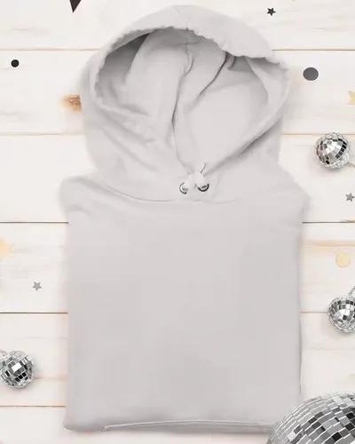 Women's Solid Color Fleece-Lined Cotton Hoodie /Winter Collection /  Gray