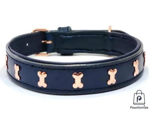 Pawstomize Leather Collar - Blue