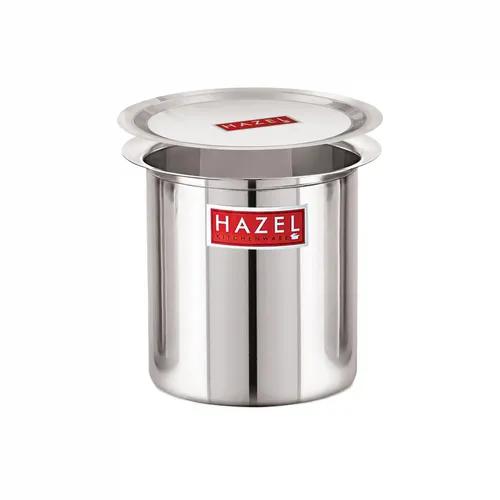 HAZEL Steel Milk Pot with Lid |Stainless Steel Milk Boiler Container | Milk Boiling Vessel Gunj for Kitchen