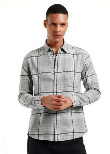 Banana Club Melange Glacier Grey Check Shirt