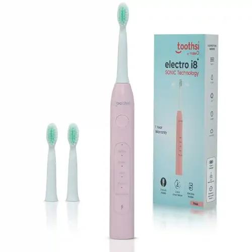 TOOTHSI Electro i8 Sonic Electric Toothbrush | Smart Electric Toothbrush for Men & Women | with 5 Modes & 3 Brush Heads | IPX 7 Waterproof | Rechargeable | Oral Care