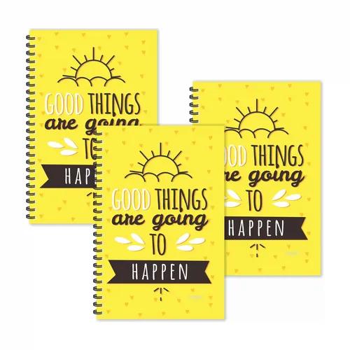 Good Things Going To Happen Motivational Ruled Diaries - Pack Of 3