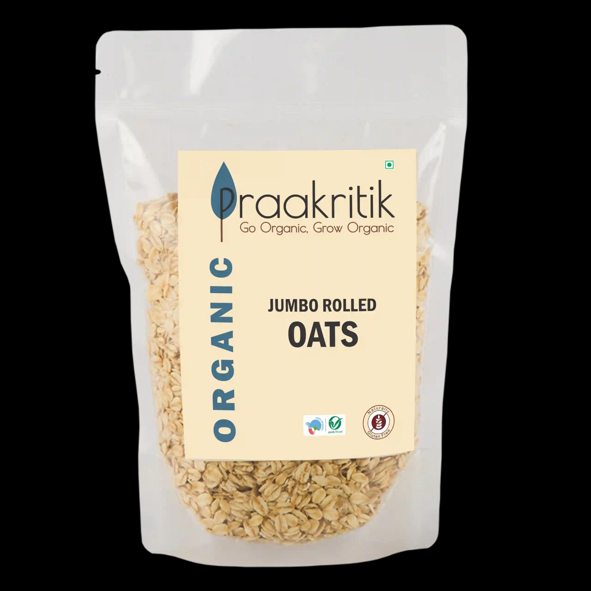 Praakritik Organic Jumbo Rolled Oats 500 G