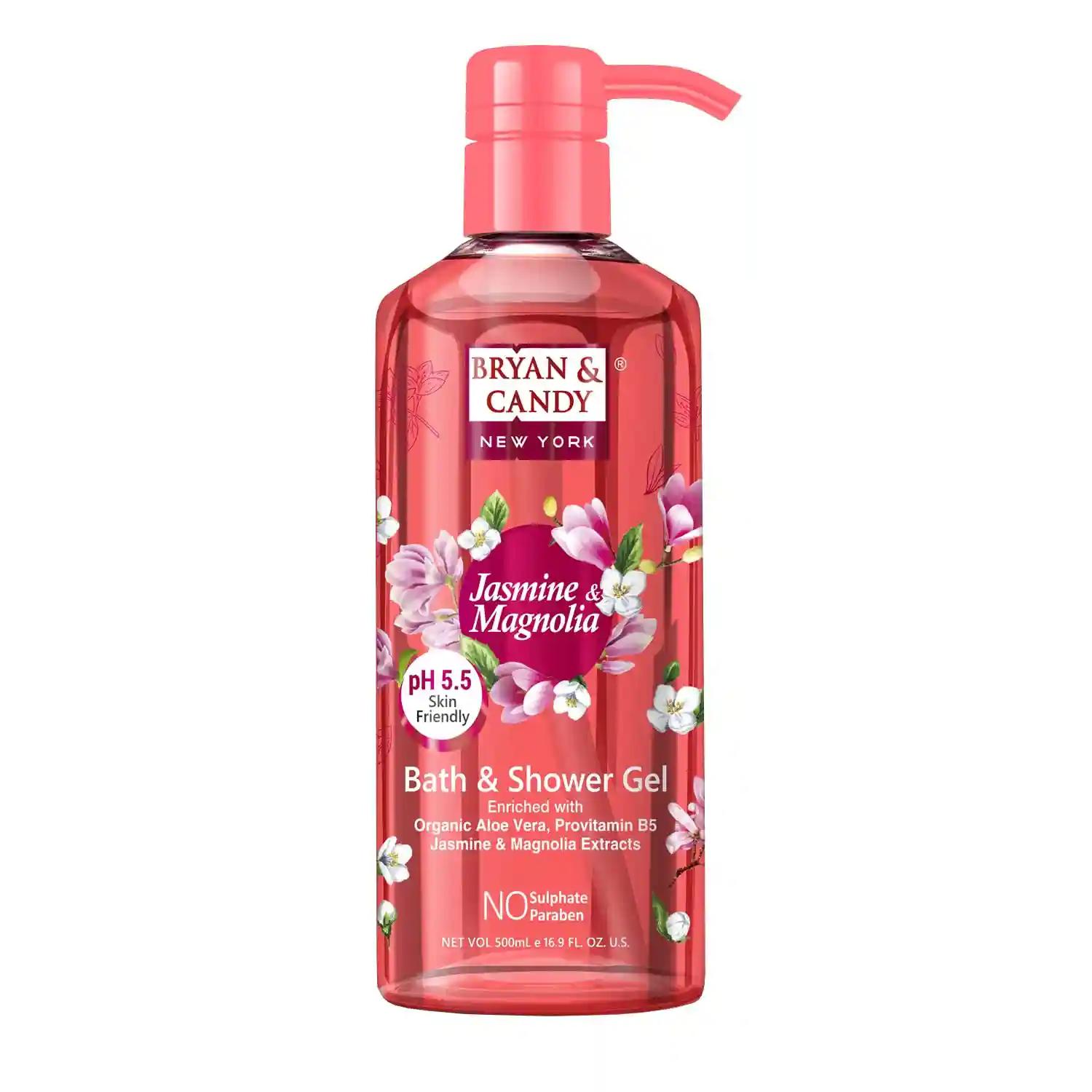 Bryan & Candy Shower Gel with Aloe Vera Gentle, Moisturizing Body Wash for Soft, Supple Skin (Jamine & Mangolia Shower Gel, 500ml)