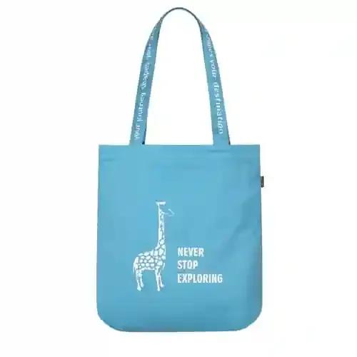 Ecoright Tote Bags for Women, 100% Organic Canvas Tote Bags for Women, Premium Tote Bag with Zip for College, Travel, Shopping - Eternal Explorer - Blue