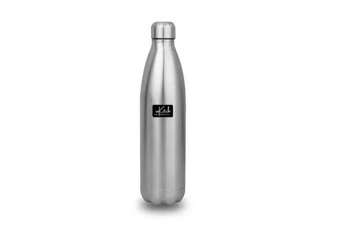 InKitch Stainless Steel Insulated Water Bottle- 24 Hrs Hot or Cold, 1000 ml, Silver- Leak Proof & Break-Proof, Double Wall Insulated Flask for Office, Gym, Home, Kitchen, Travel