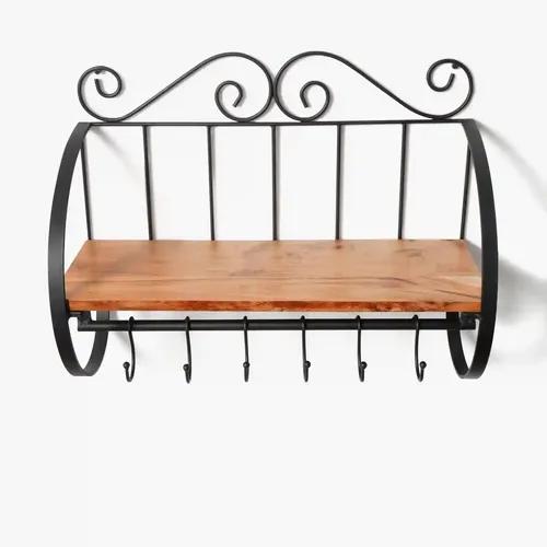 CASA DECOR Mid-Century French Wall Shelves Decorative Rack Organizer | Storage Shelves for Living Room & Bedroom Display Rack for Storage