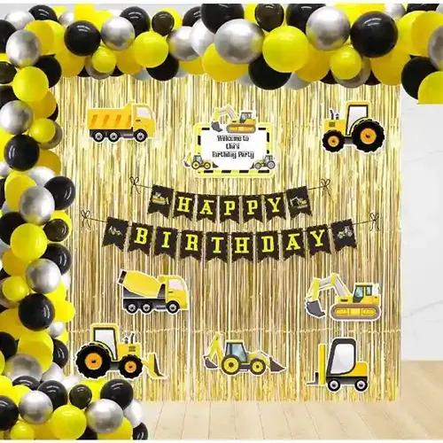 Untumble Construction Theme Birthday Party Supplies - Pack Of 112