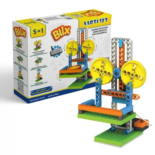 Blix Aarti Construction Set: Motorized STEM Toy with 75+ Pieces – Build 5 Devotional Models for Kids 8+