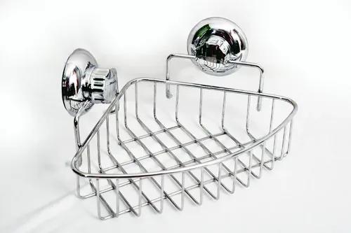 IZISO Stainless Steel Corner Shower Caddy Basket With Suction Cup