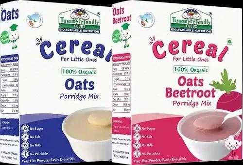 Tummyfriendly Foods Certified 100% Organic Oats And Organic Oats, Beetroot Porridge Mixes , Organic Baby Food For 6 Months Old , Rich In Beta-Glucan, Protein & Fibre , 200G Each, 2 Packs Cereal (400 G, Pack Of 2)