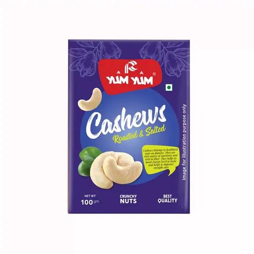 YUM YUM 100% Natural Premium 100g Whole Cashews | Whole Crunchy Cashew | Premium Kaju nuts | Nutritious & Delicious | Gluten Free | Source of Minerals & Vitamins