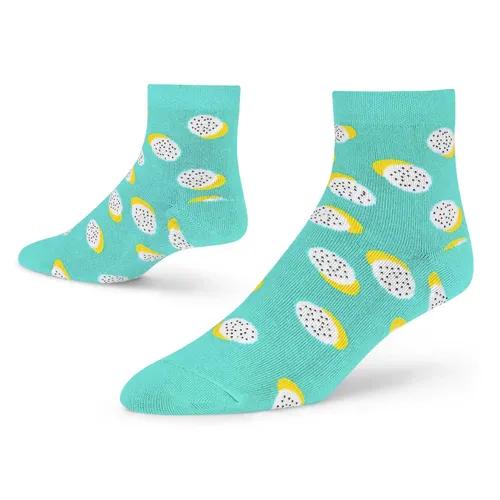 DYNAMOCKS Men's and Women's Combed Cotton Ankle Length Socks (Pack of 1) (Multicolour, Free Size)_Polka