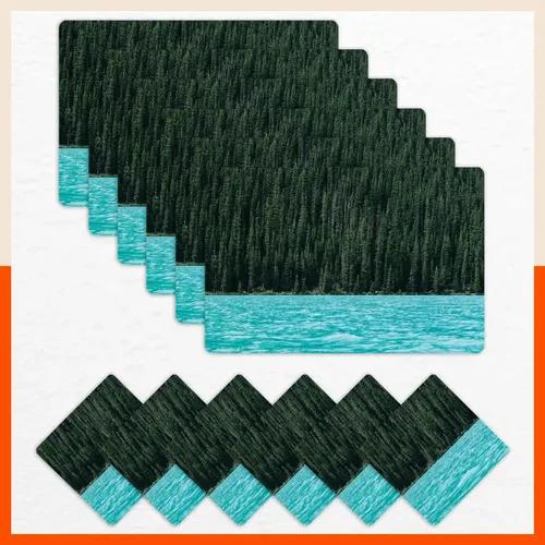 Polypropylene Table Mats & Coasters for Dining Table at Home (Fiume - Set of 6)