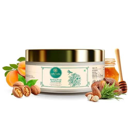 ASHPVEDA Fruit Face Scrub (Date and Walnut) Face Scrub for Deep Exfoliation | Helpful for Dead Skin, Smooth and Clear Complexation and Tan Removal | Hydrating & Exfoliating For Women and Men (30gm)