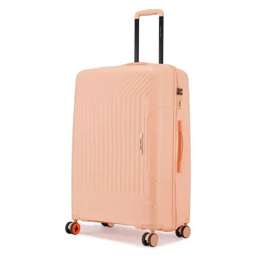 Nasher Miles Coorg Hard-Sided Polypropylene Check-in Luggage Peach 24 inch |65cm Trolley Bag | Suitcase