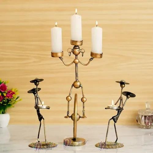 Dartistry Antique Tealight Holder/Candle Holder/Candle Stand/Gifts - Pack of 3