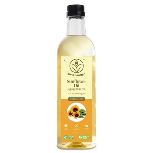 Shiva Organic Cold Pressed Sunflower Oil -1 Litre