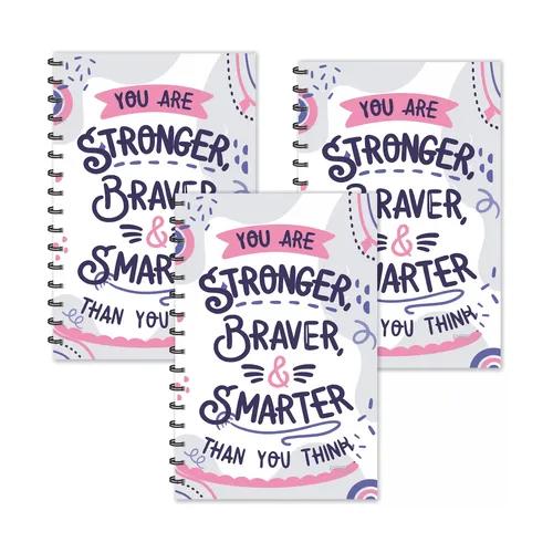 You Are Stronger, Braver & Smarter Than You Think Motivational Diaries - Pack Of 3