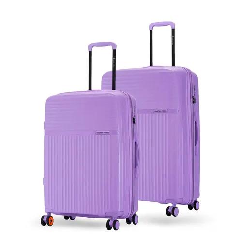 Nasher Miles Krabi Expander and TSA Lock Hard-Sided Polypropylene Luggage Set of 2 Pastel Purple Trolley Bags (65 & 75 cm)