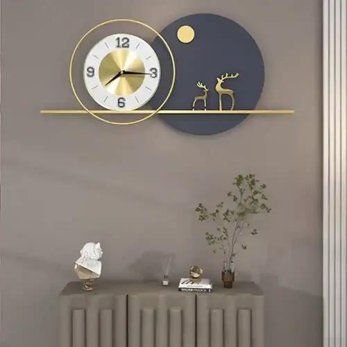 Deer With Circular Wall Clock