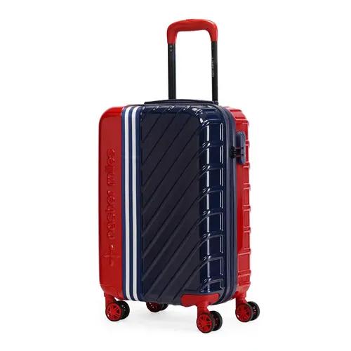 Nasher Miles Vegas Hard-Sided Polycarbonate Cabin Luggage Red&Blue 20 inch |55cm Trolley Bag