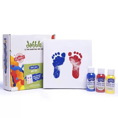 Dabble Baby's Handprint and Footprint Kit I Non Toxic and Child Safe I Frame Baby's Precious Memory I Gift for New Moms and Baby Shower Gift I Keepsake Kit | Toddler Hand and Foot Print | 6 Months+