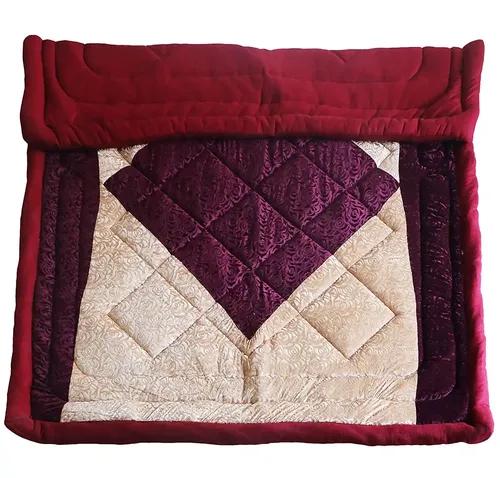 THE HOME TALK Quilt Bed Blanket | Duvet | Heavy Weight Double Bed Embossed | Best for Heavy Winters & AC | Ultra Soft Comforters | Full Size | 5Kg | 210 x 240cm | Reversible | Red & Cream