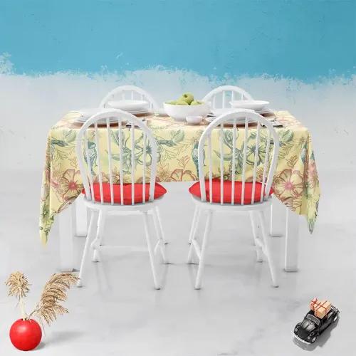 ArtzFolio Spring Flowers D4 | Table Cloth Cover for Dining & Center Table | Washable Waterproof Polyester Fabric | 6-Seater Table; 48 x 72 inch (122 x 183 cms)