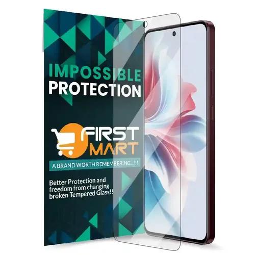 FIRST MART Screen Protector for Oppo F25 Pro 5G Impossible Fiber Case Friendly Screen Protection & Installation Kit (Crystal Clear)