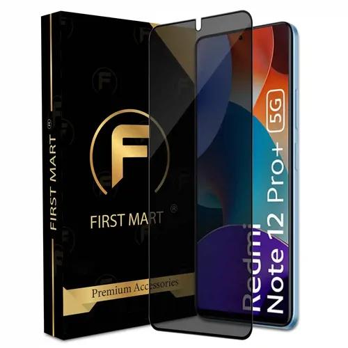 FIRST MART Privacy Tempered Glass for Redmi Note 12 Pro Plus 5G and Note 12 Pro 5G (6.67 Inch) with Easy Installation Kit| Case Friendly Edge to Edge Privacy Screen Protector