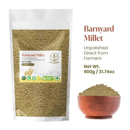 Shiva Organic Unpolished Barnyard Millets - 900 g | High Protein, Gluten Free | Low Calories, Low GI | Sourced organically