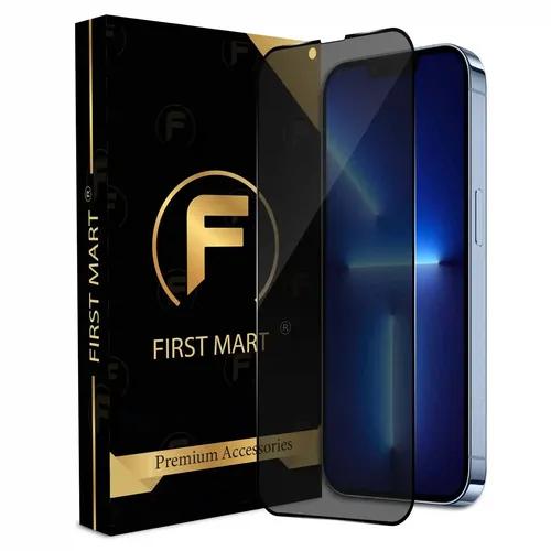 FIRST MART Edge to Edge Privacy Tempered Glass for iPhone 13 Pro Max / 14 Plus Full Screen Coverage with Easy Installation Kit | Black Glossy