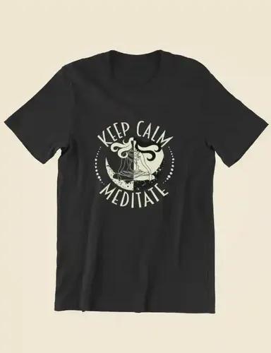 Keep calm and meditate - Unisex Regular Fit T-shirt - S