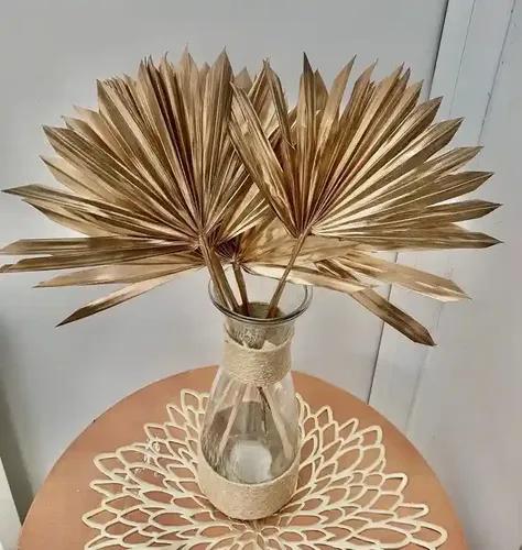 Fan Palm Spear Golden - Set Of 10