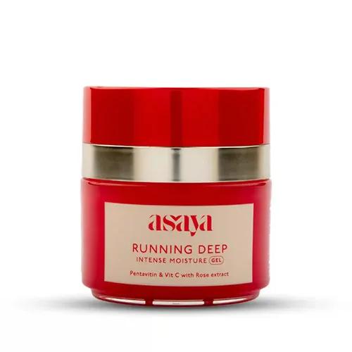 Asaya Running Deep Intense Face Moisturizer Gel |72-Hour Hydration & Glow with Vitamin C, Pentavitin & Natural Rose Extracts | For All Skin Types| specially for Melanin-Rich Skin (50g)