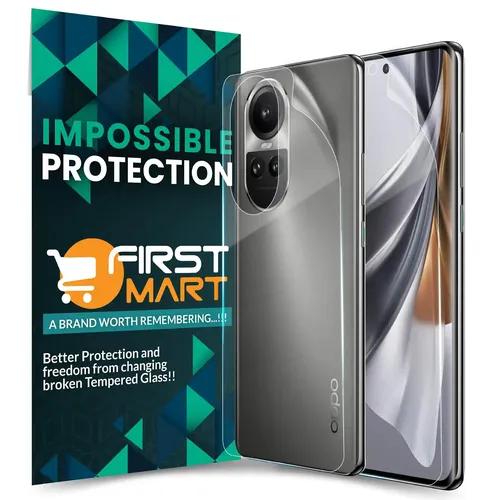 FIRST MART Screen Protector for Oppo Reno 10 Pro 5G - Front and Back Nano Fiber Unbreakable Membrane Case Friendly Full Edge to Edge Screen Coverage & Installation Kit (Crystal Clear)