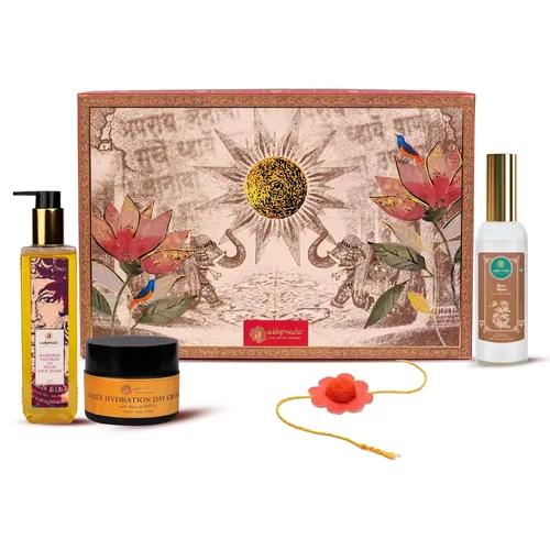 ASHPVEDA Luxury Ayurvedic Face Care Wedding Gift Box Set for Women and Men | Beauty & Skin Care Gifting kit with Face Wash, Day Cream and Rose Water (Gift Box 2)